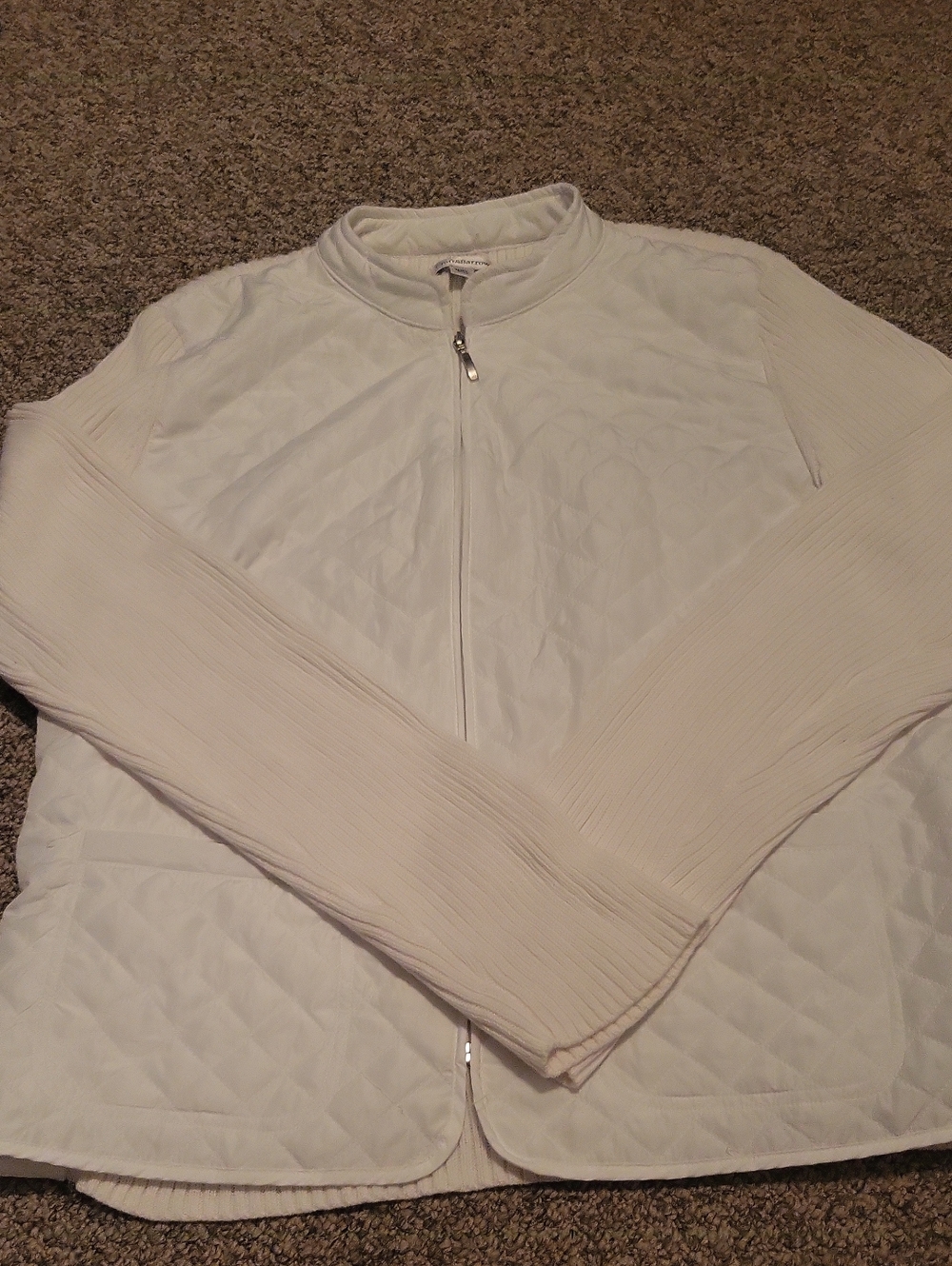 Womens Quilted Knit Jacket